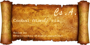 Csobai Atanázia névjegykártya